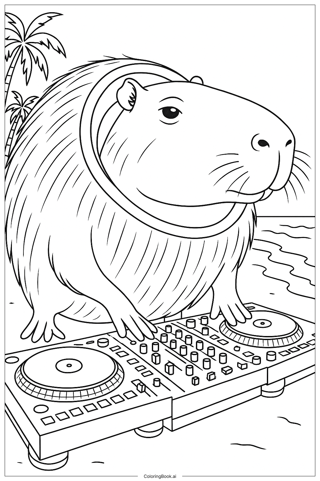 Burbaloni Lulilolli DJing Coloring Page