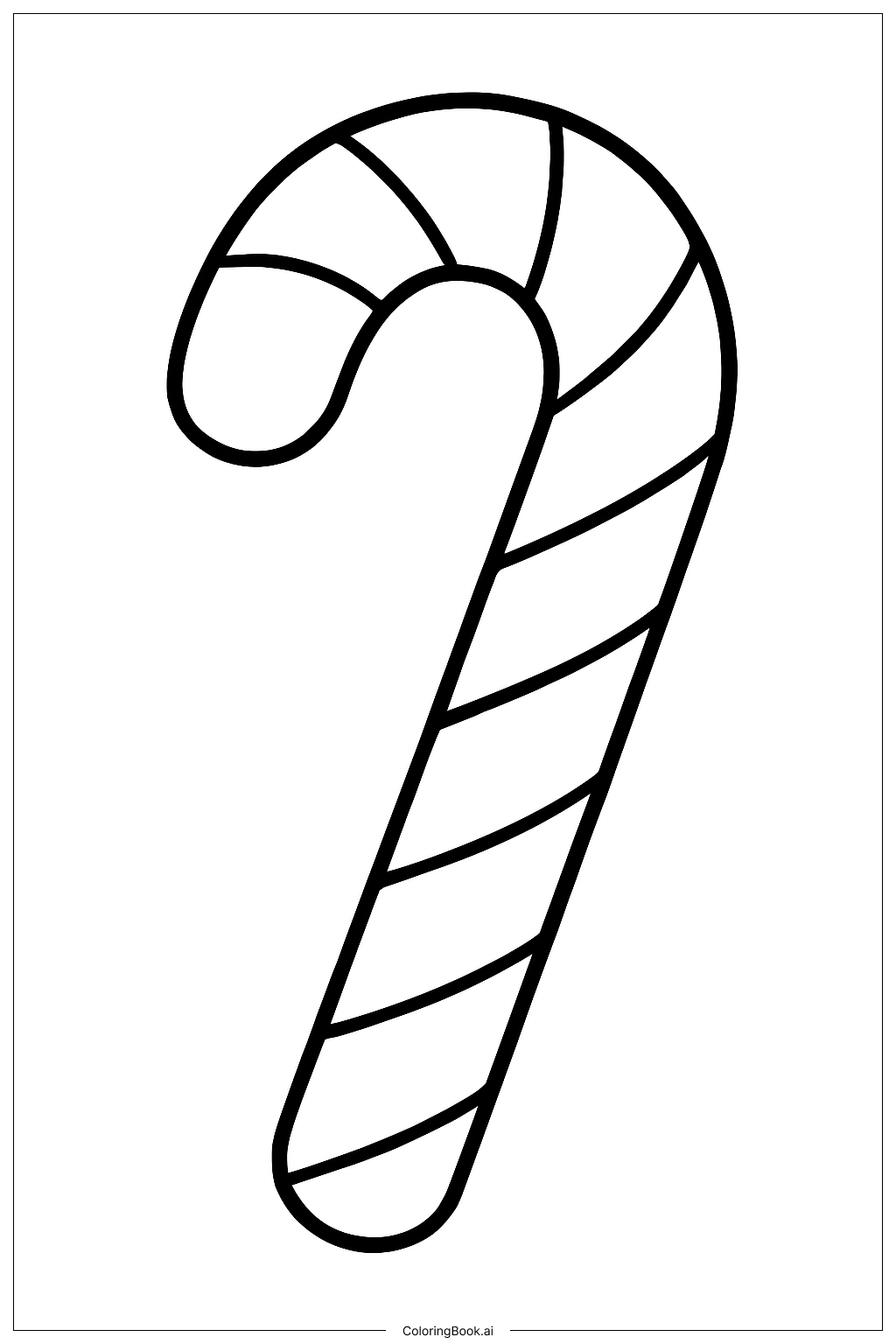  대림절 사탕 지팡이 색칠공부 페이지 