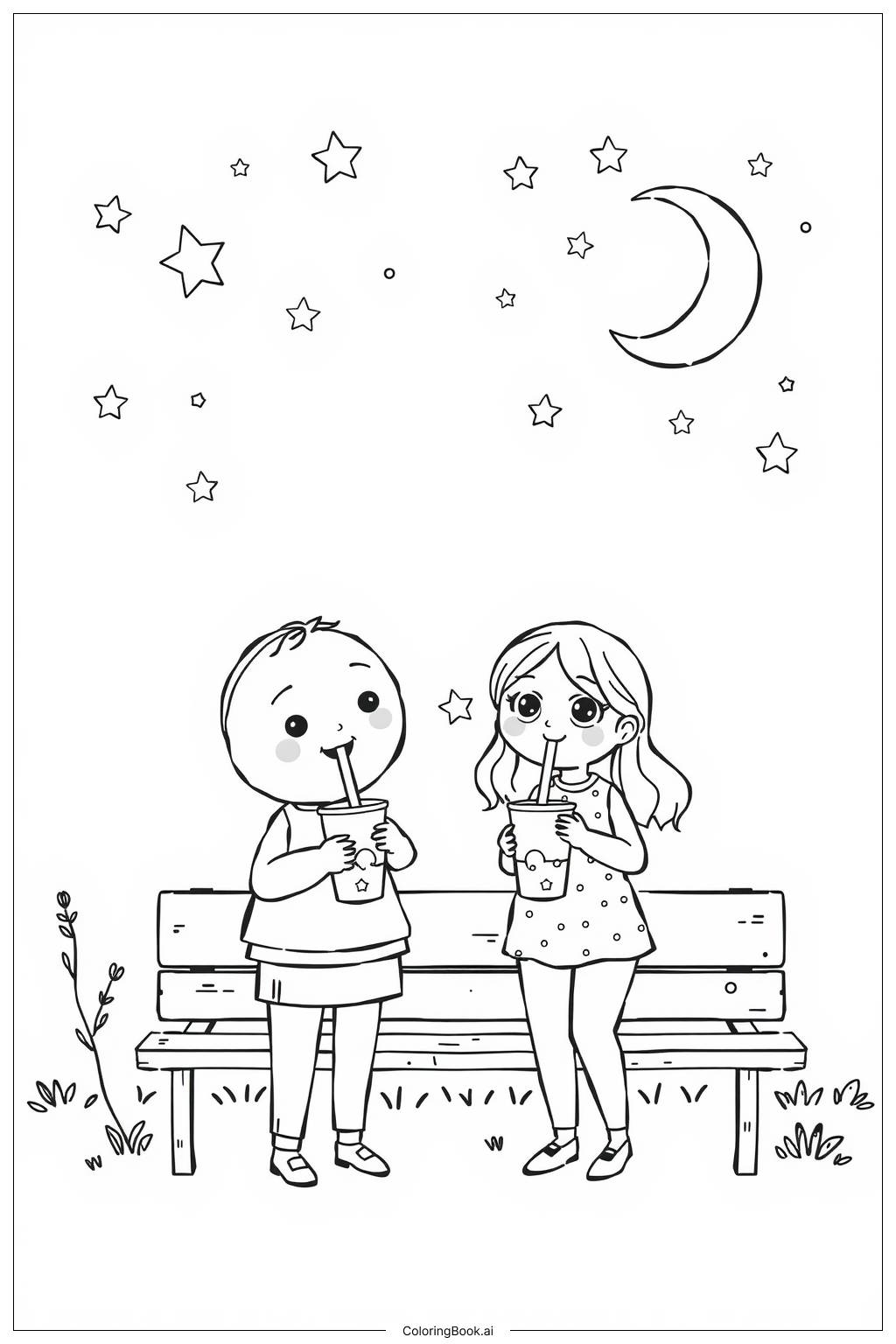  Boba Night Out Coloring Page 