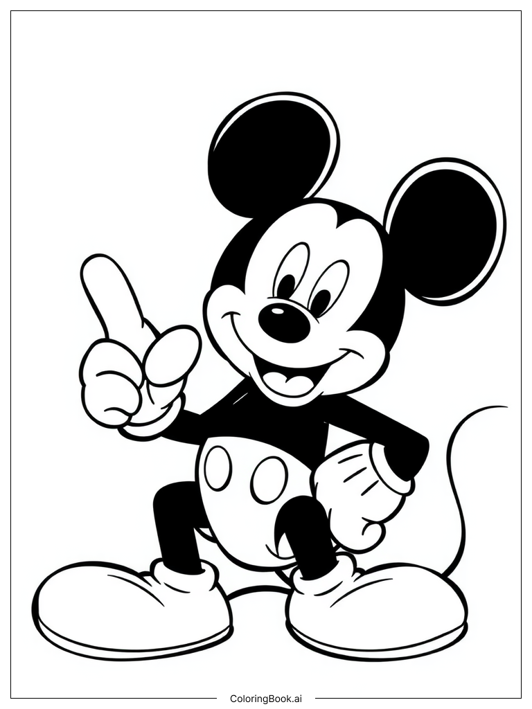  Mickey Mouse Storytime Coloring Page 
