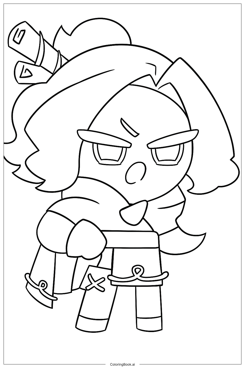  Página para colorir de Cookie Aventureiro Corajoso 