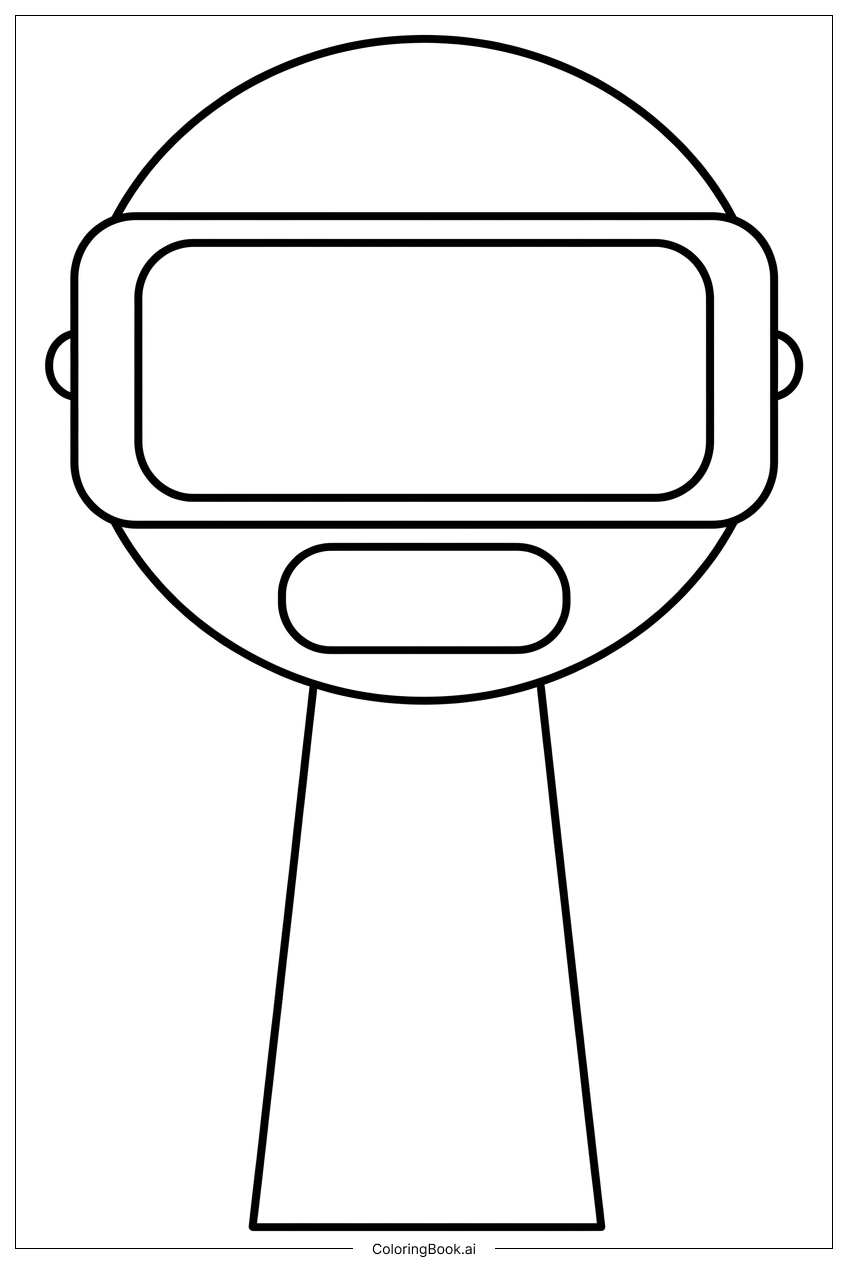 Page de coloriage Sprunki Pilote VR Prêt à Entrer dans le Cybermonde
