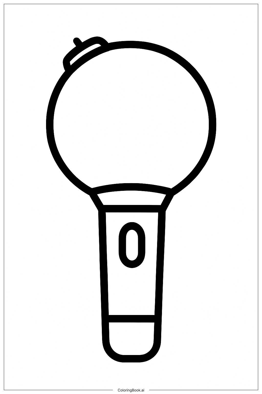  Page de coloriage Bâton lumineux simple Army Bomb de BTS 
