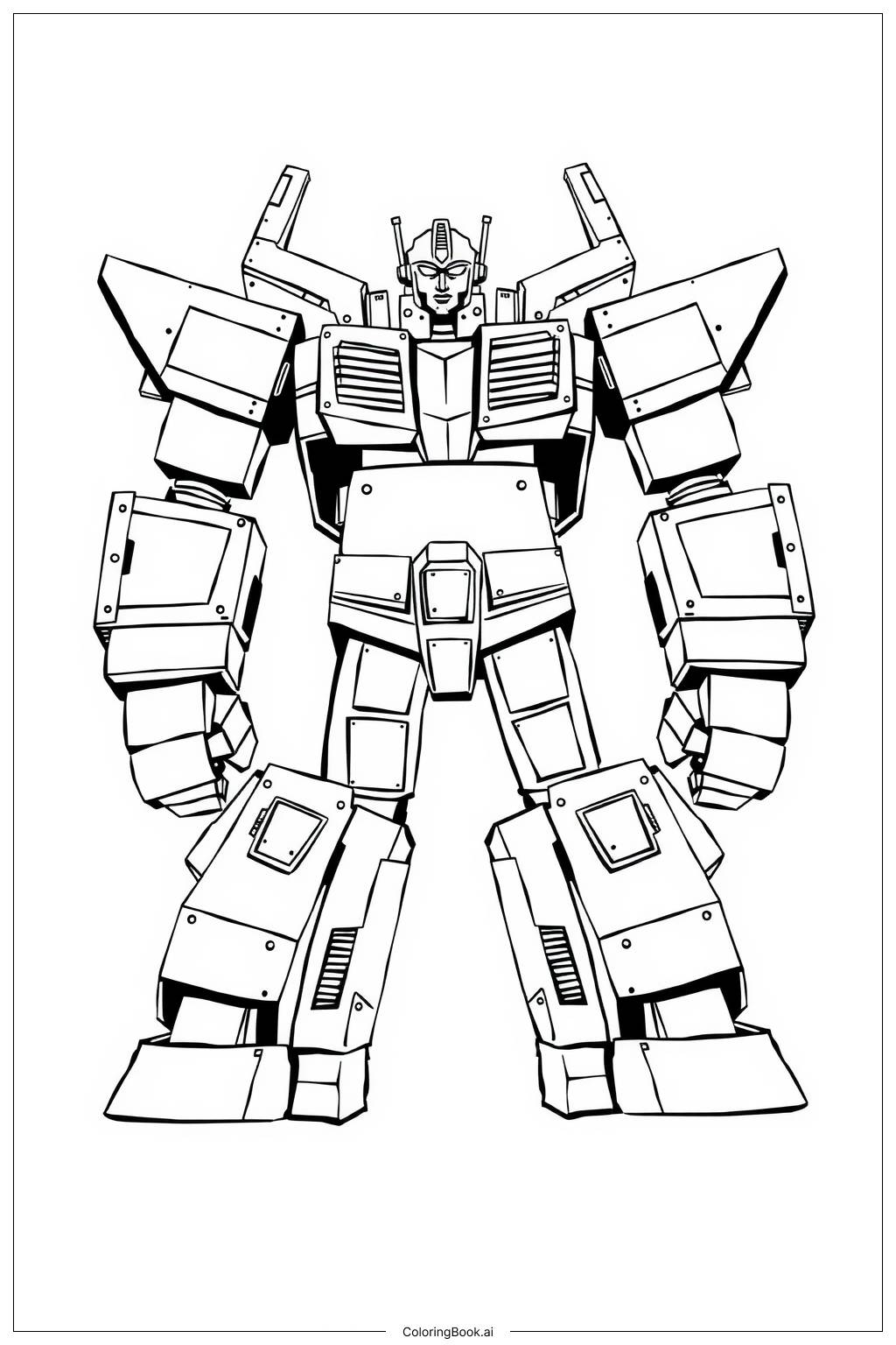 transformers optimus prime coloring page