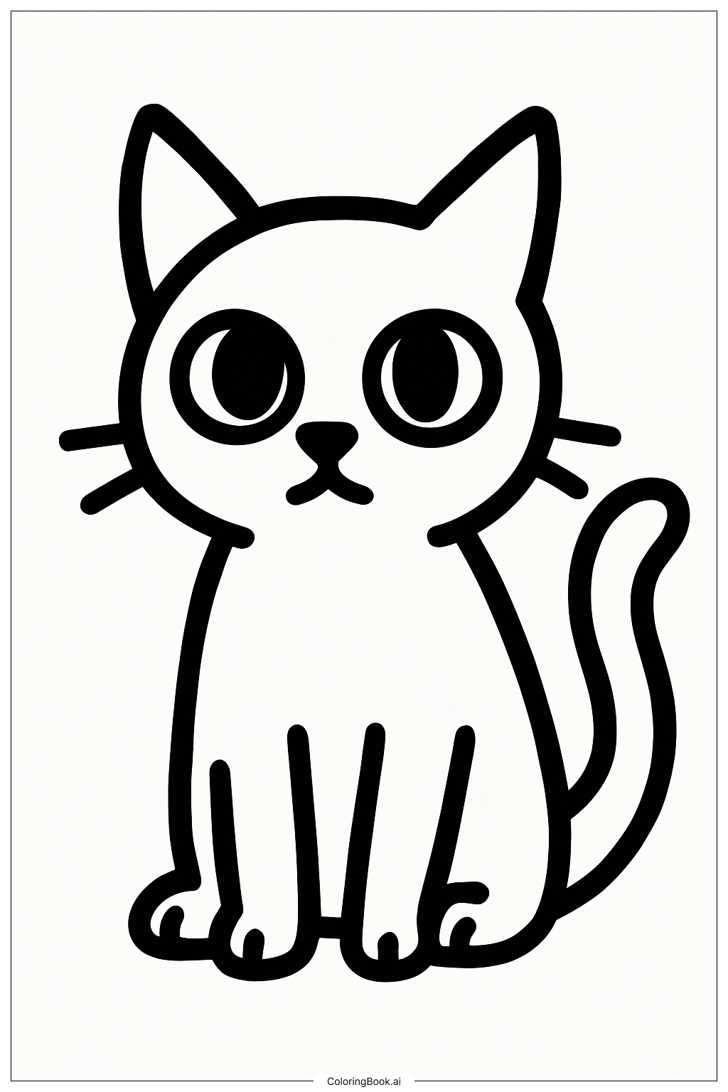  Página para colorir de Um Companheiro Malvado Gato Preto 