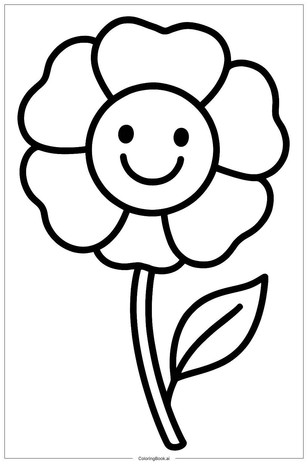  Trang tô màu Hoa Anh Túc Với Gương Mặt Tươi Cười 