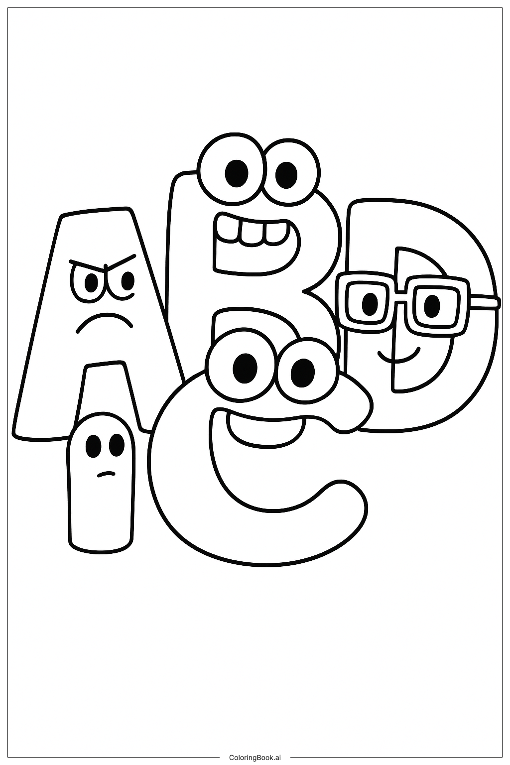 The Alphabet Lore Main Title Coloring Page