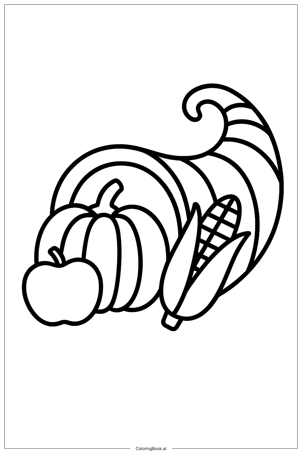  풍요의 뿔 색칠공부 페이지 