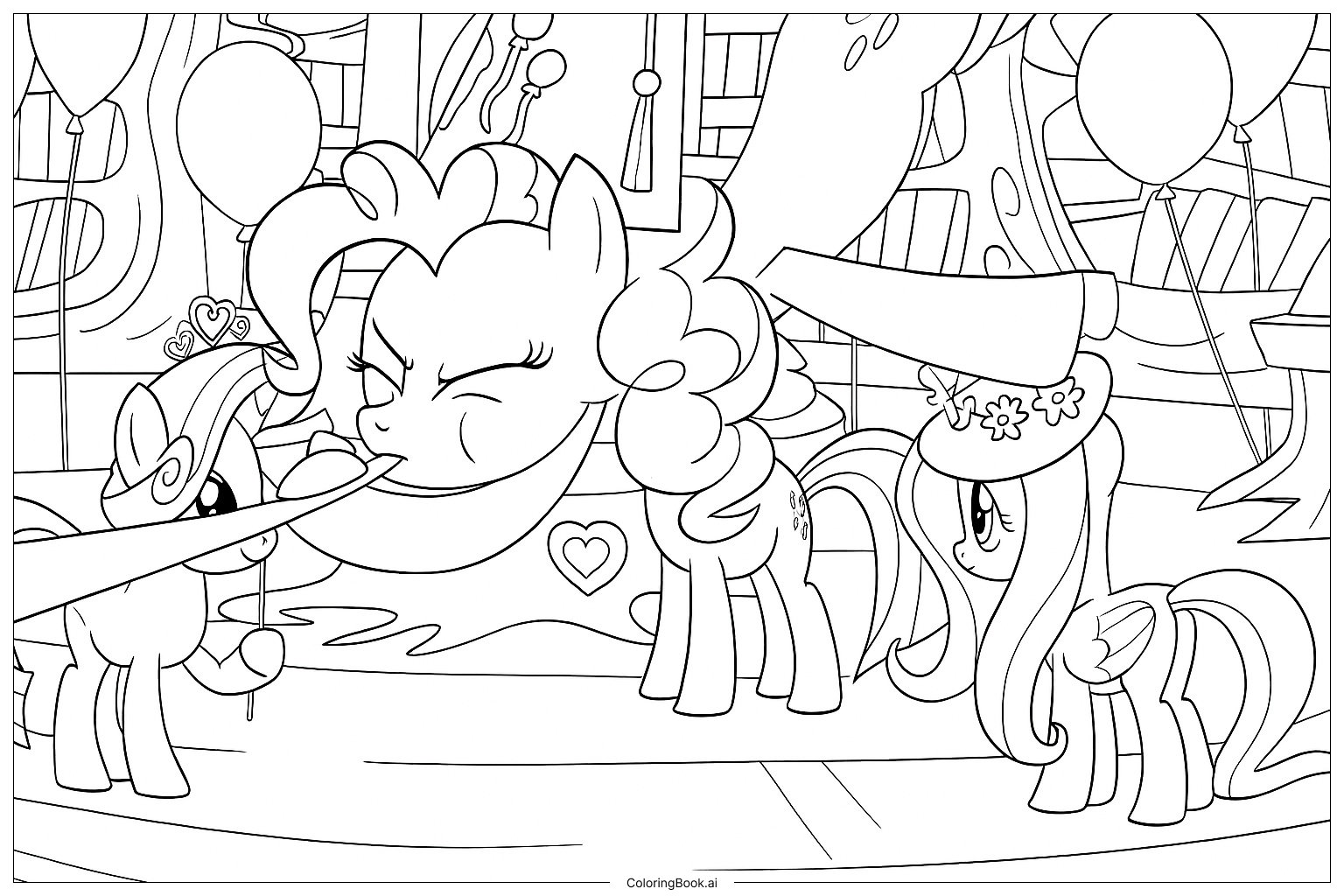  Trang tô màu Pinkie Pie Chi Tiết 