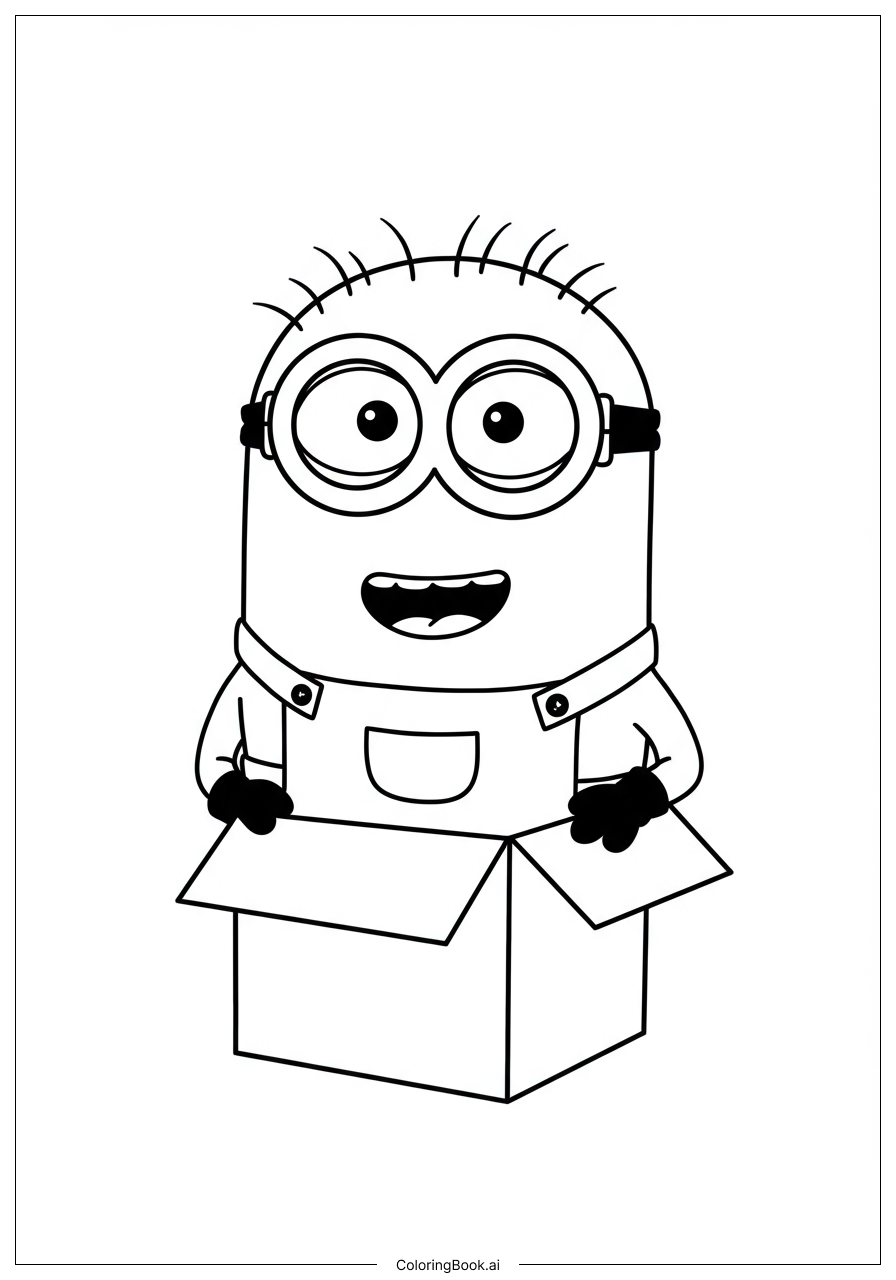  Trang tô màu Minion trong Hộp Quà 
