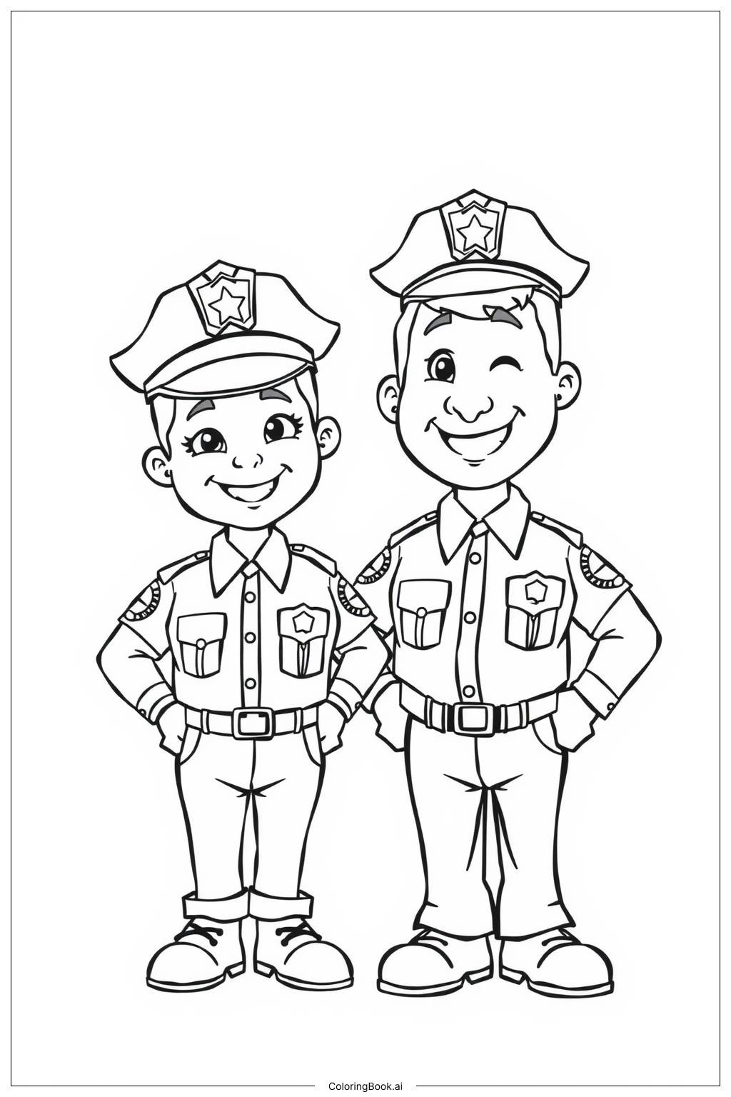  Police Debriefing After a Successful Operation Coloring Page 