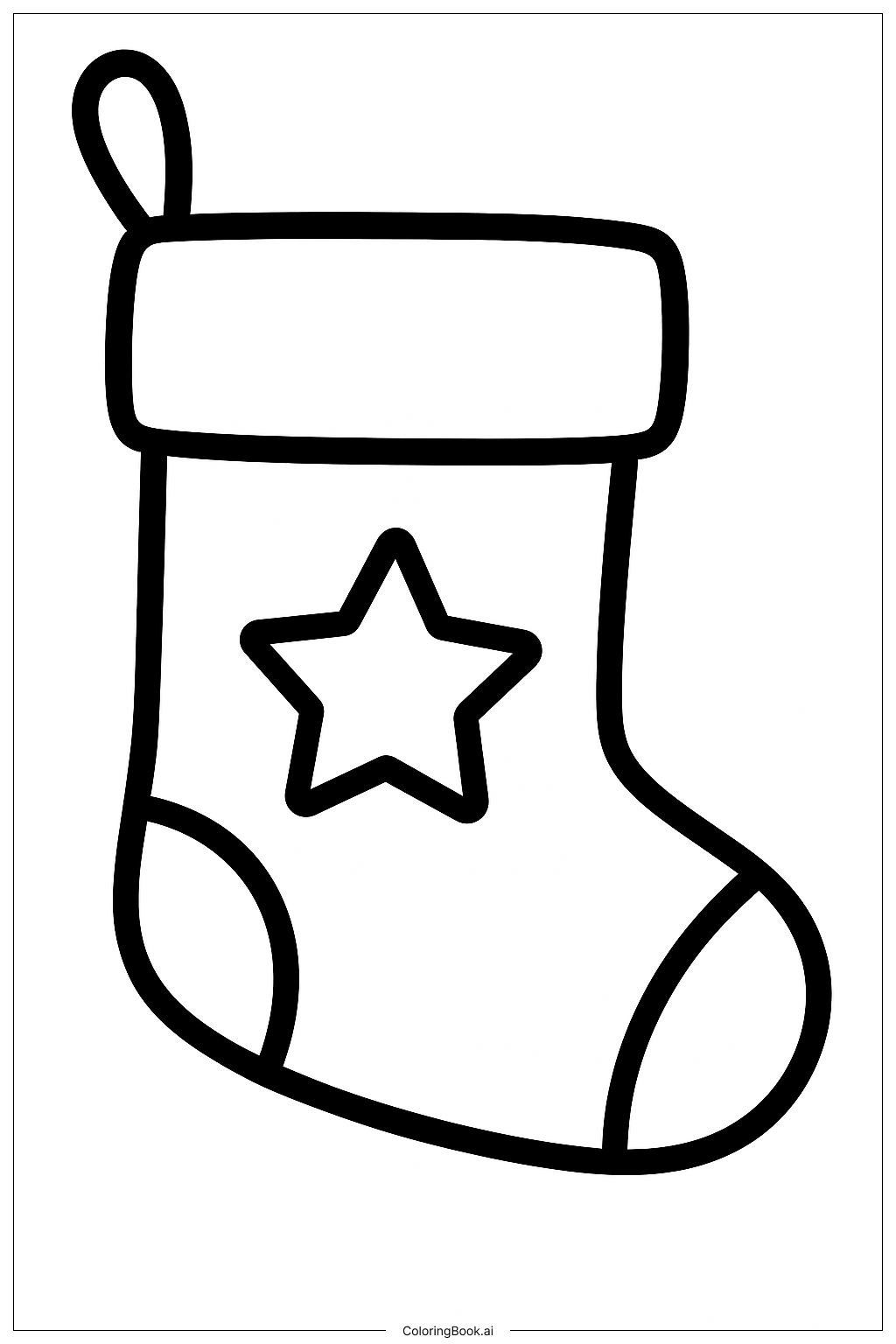  Small Stocking Design填色页 