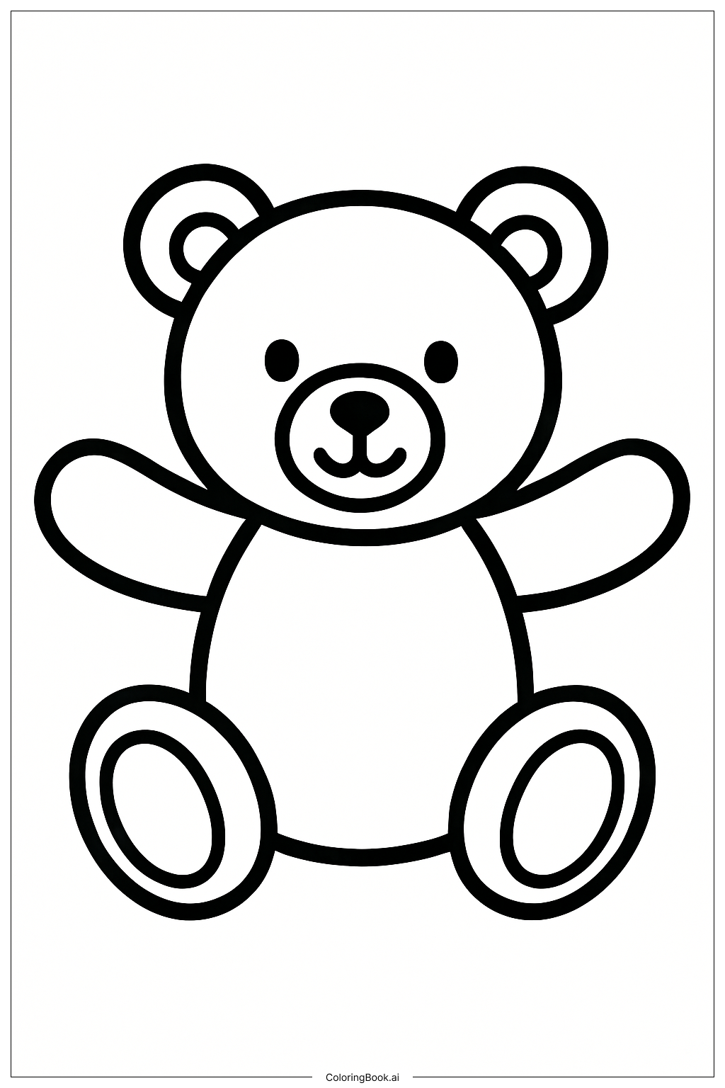  My First Teddy Bear Toy Coloring Page 