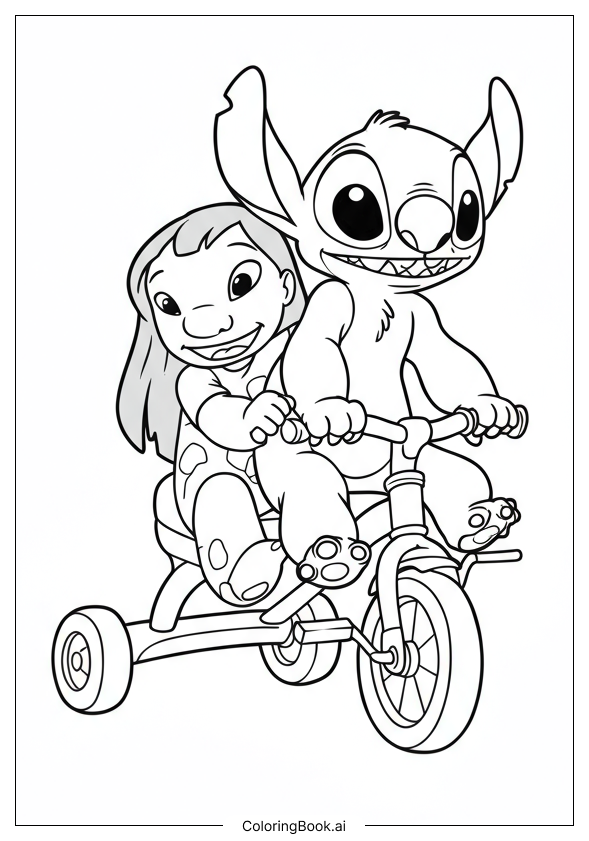  Página para colorear de stitch 
