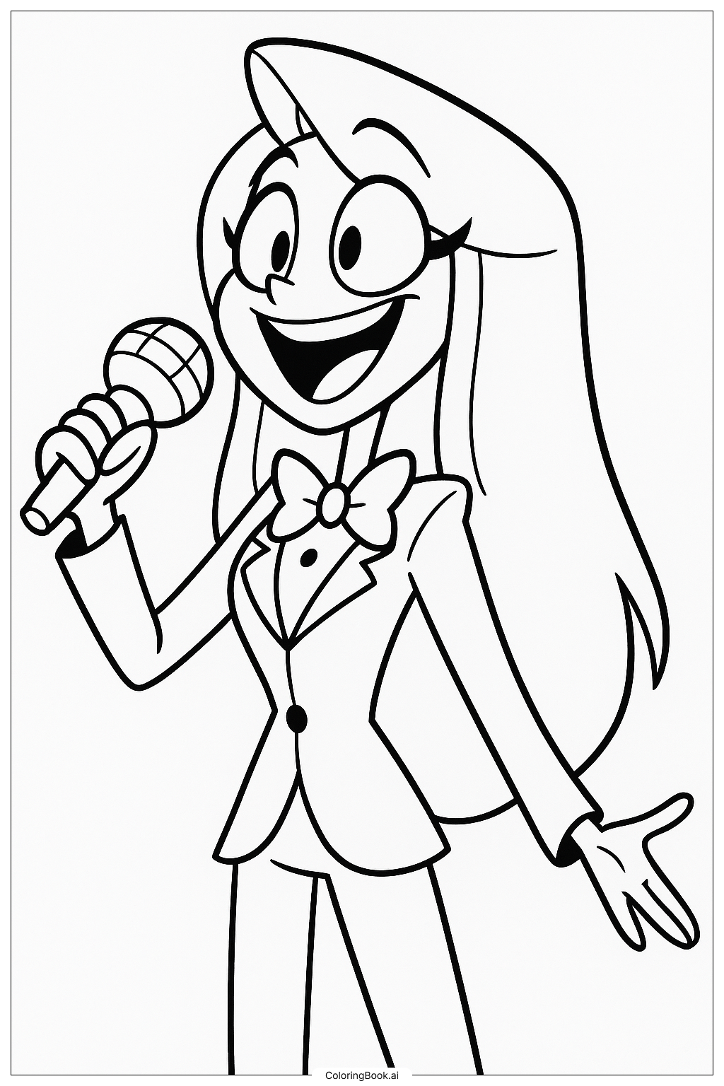 헤즈빈 호텔의 노래하는 찰리 색칠공부 페이지