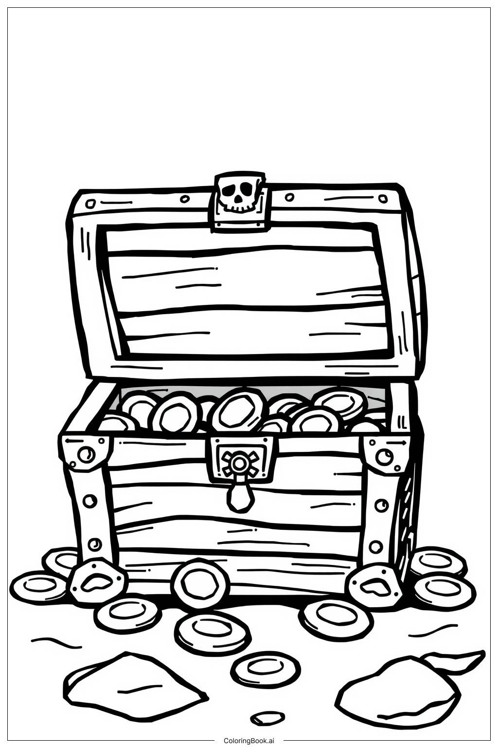  Pirate Treasure Chest Coloring Page Coloring Page 