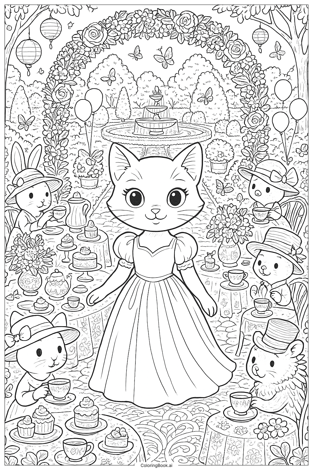 Gabby Cat At A Grand Garden Party