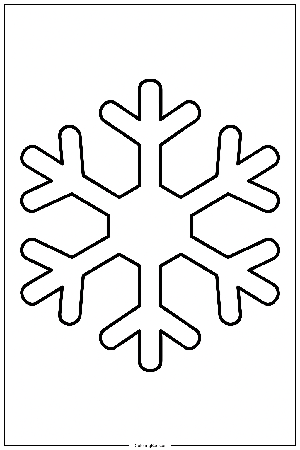  Easy Snowflake For Toddlers Coloring Page 