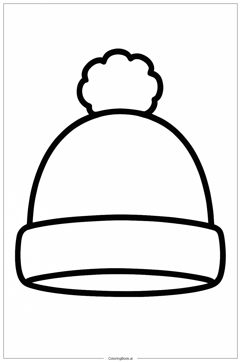 Página para colorear de Un gorro de invierno para niño