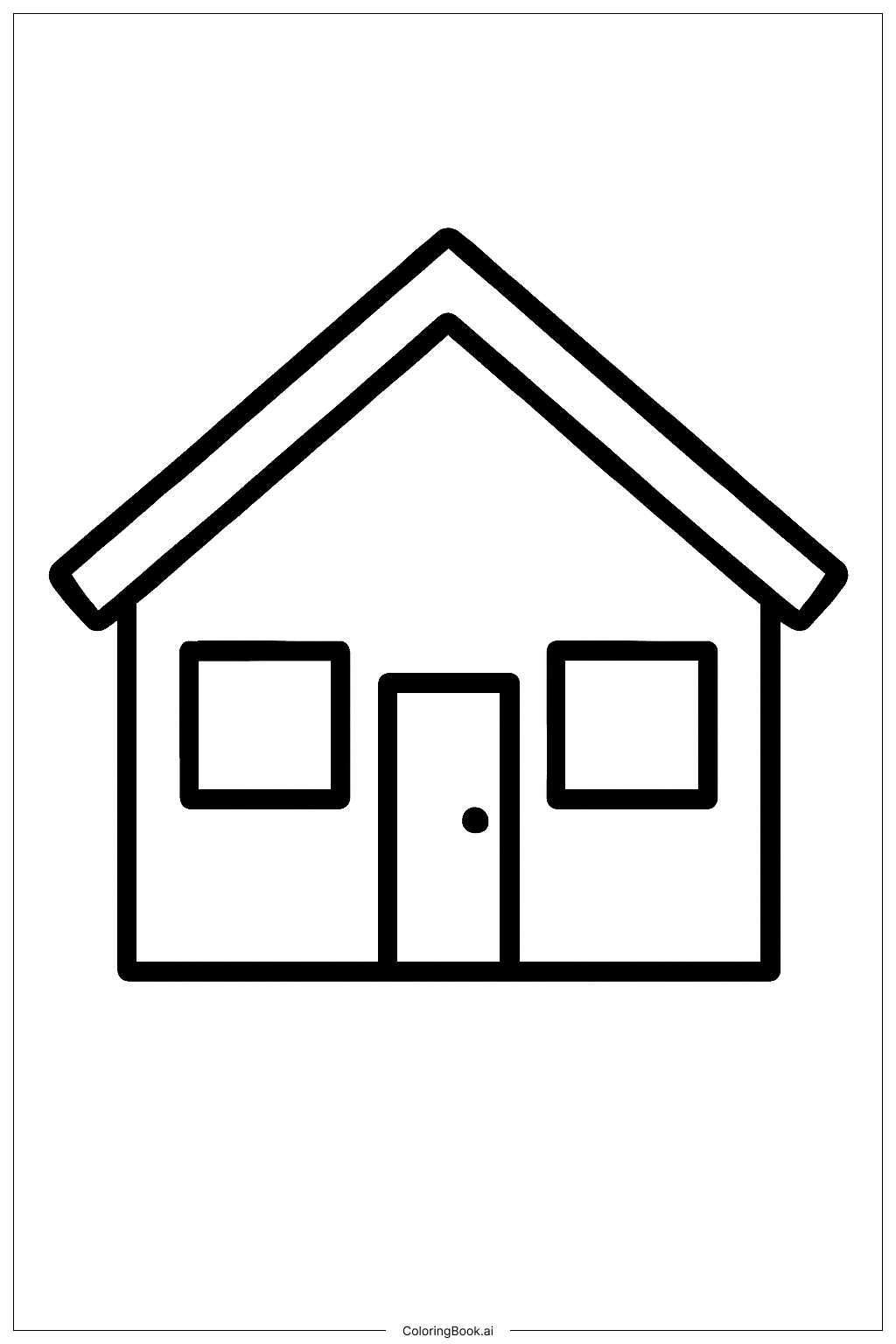 A Happy House Coloring Page