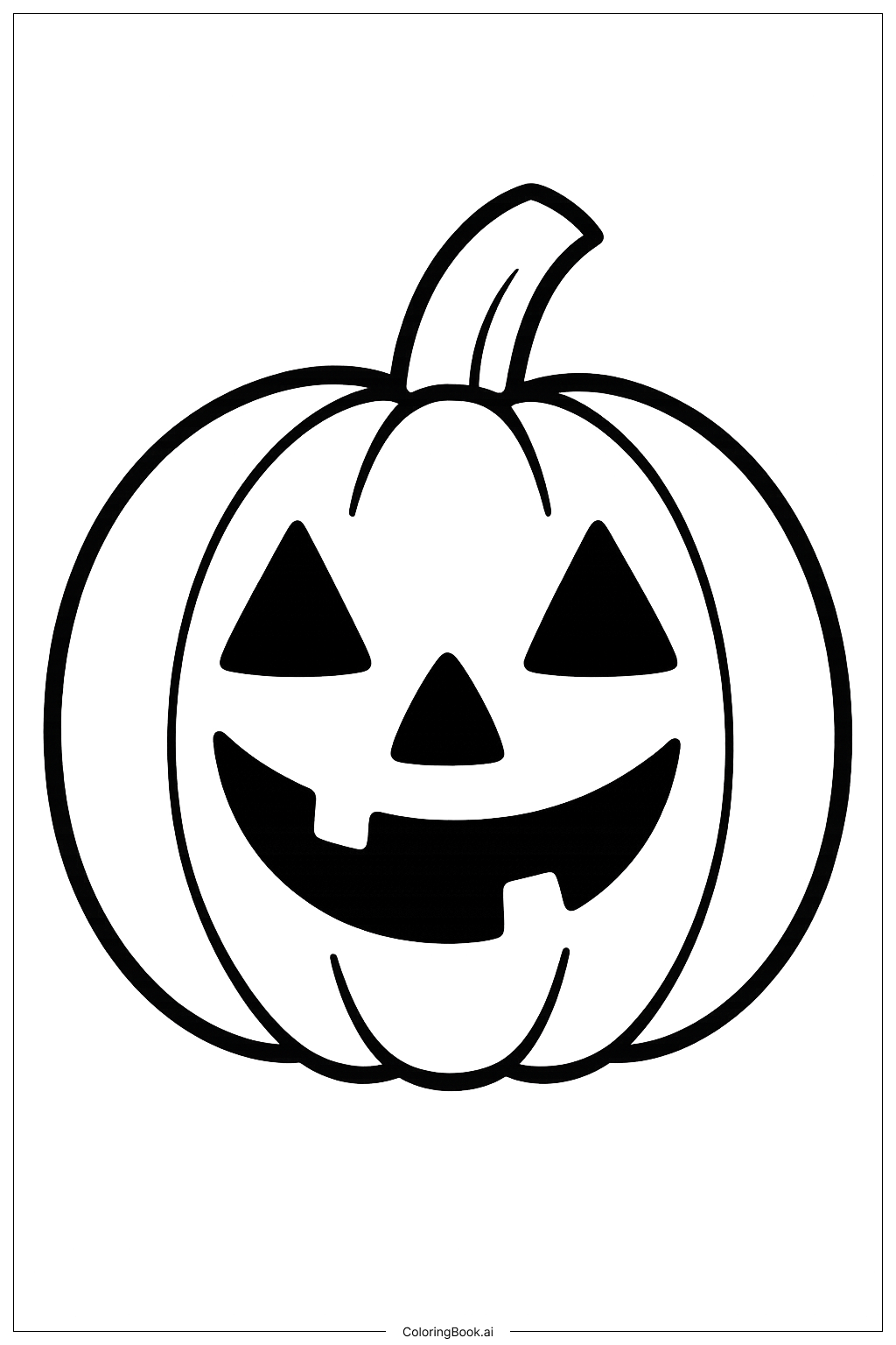  Ein lächelnder Jack-O-Lantern für Halloween 2025 Ausmalseite 