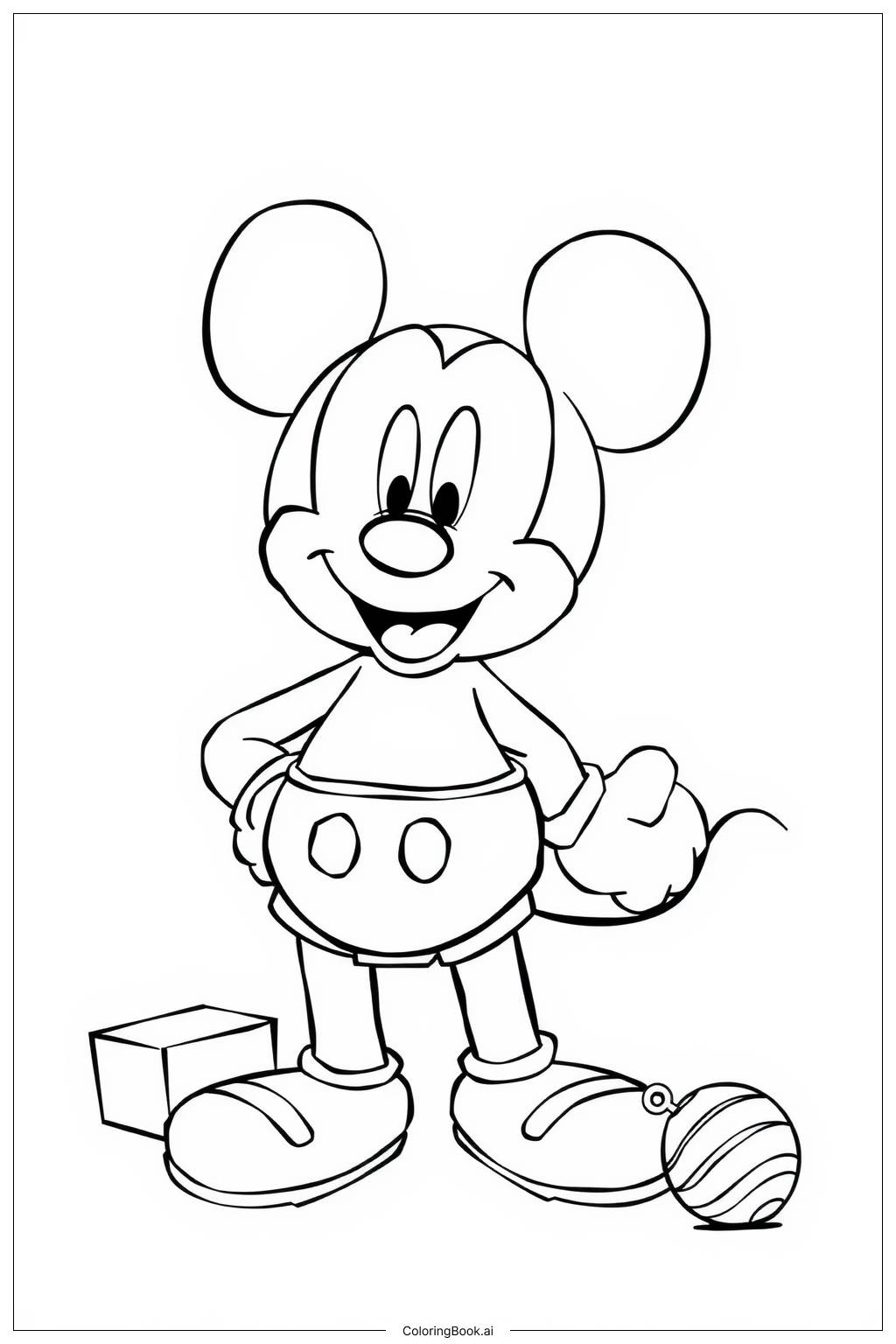  Page de coloriage Bébé Mickey Mouse 