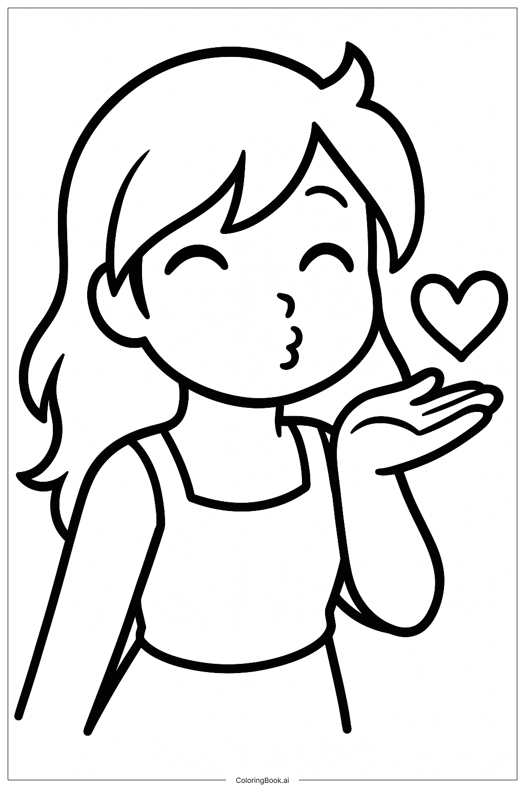  Aphmau Blowing A Kiss Coloring Page 