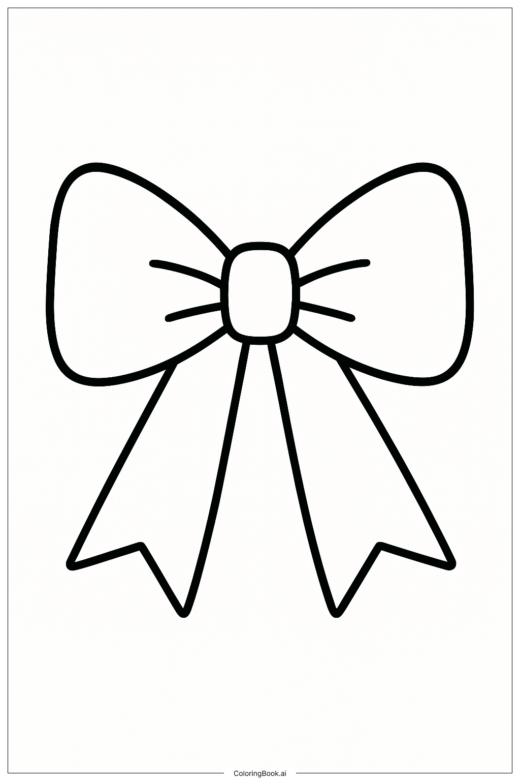 My First Preppy Bow Coloring Page