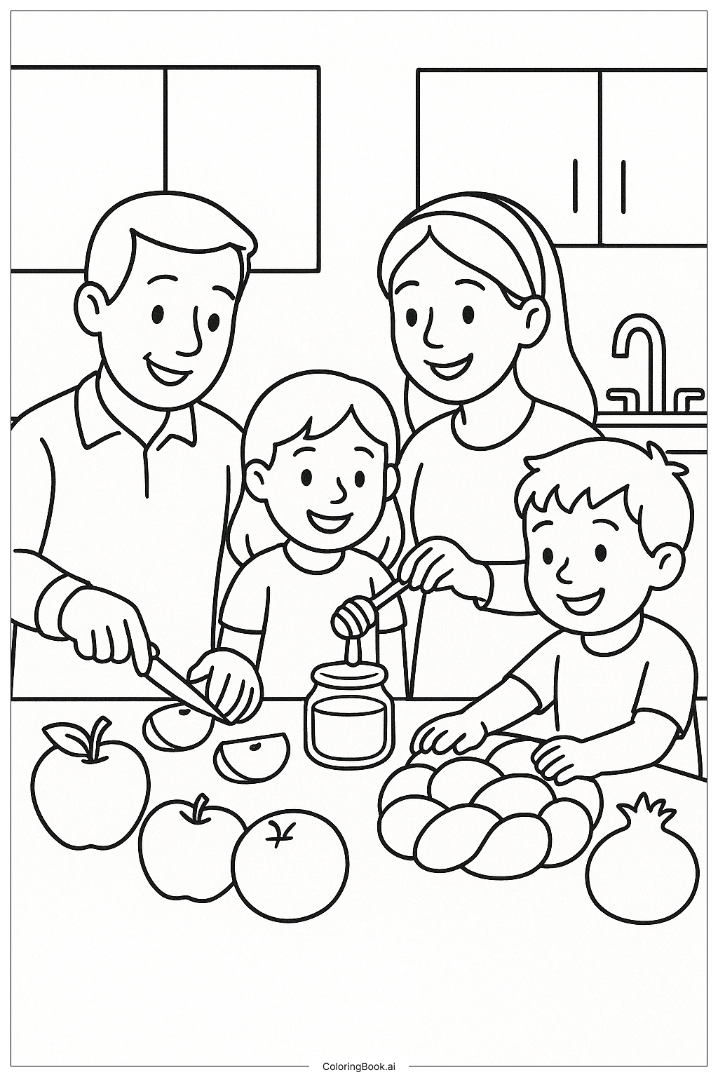  Preparing The Rosh Hashanah Meal著色頁 