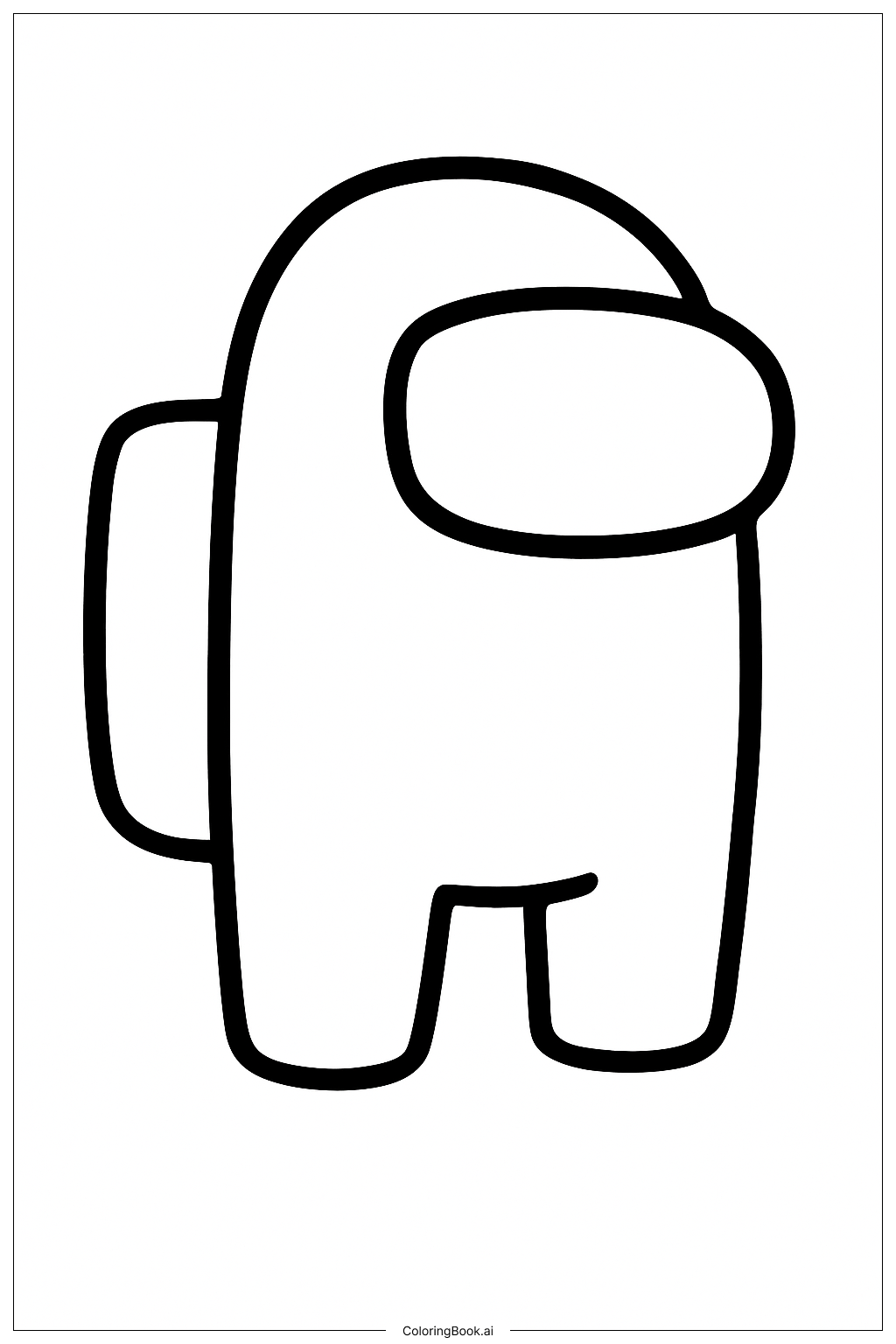  A Single Among Us Character Coloring Page 