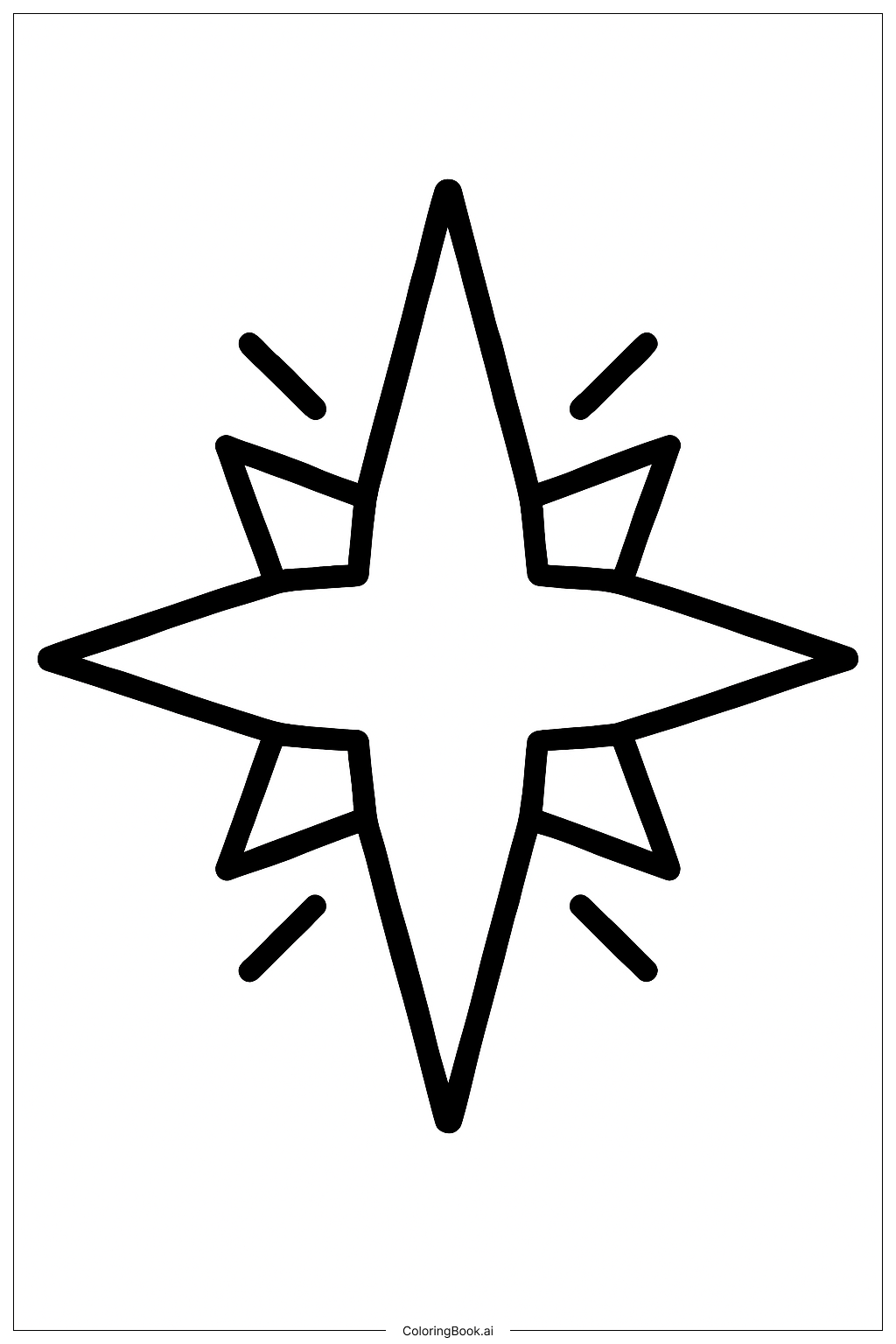  대림절 별 윤곽 색칠공부 페이지 