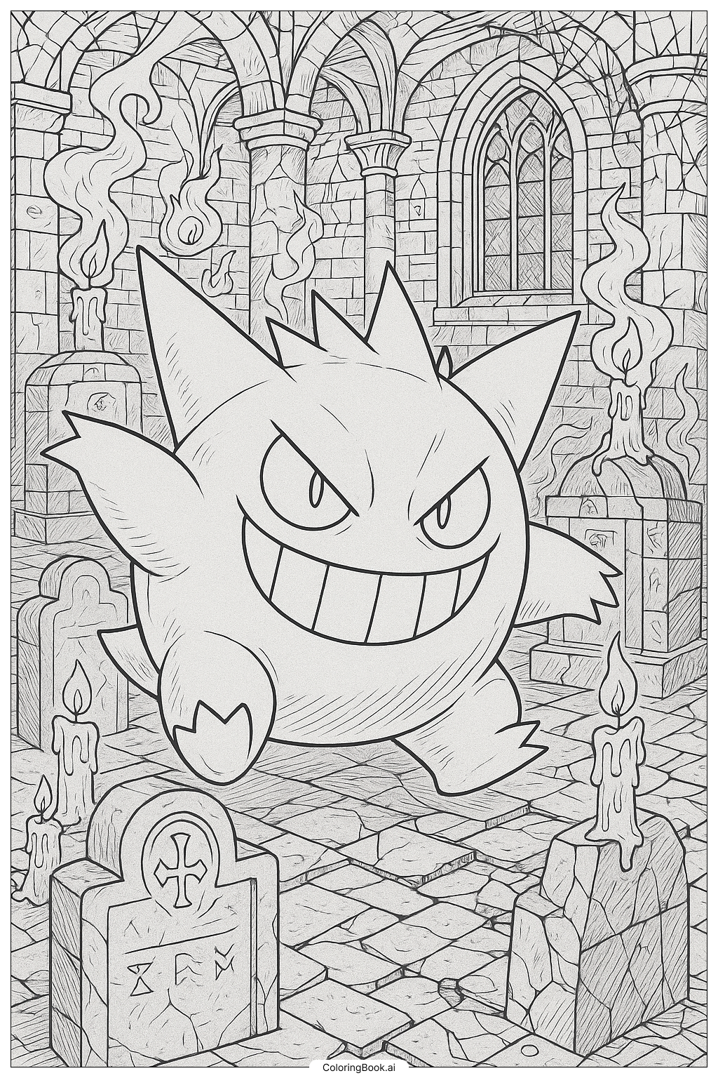  Page de coloriage Ectoplasma dans la Tour de Bourg-Palette 