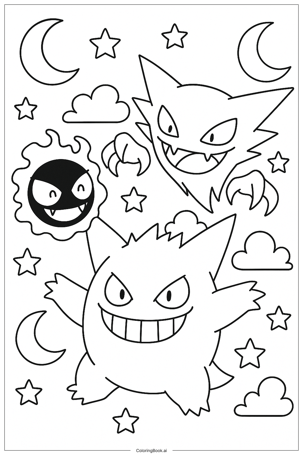  Page de coloriage Ectoplasma avec Spectrum et Fantominus 