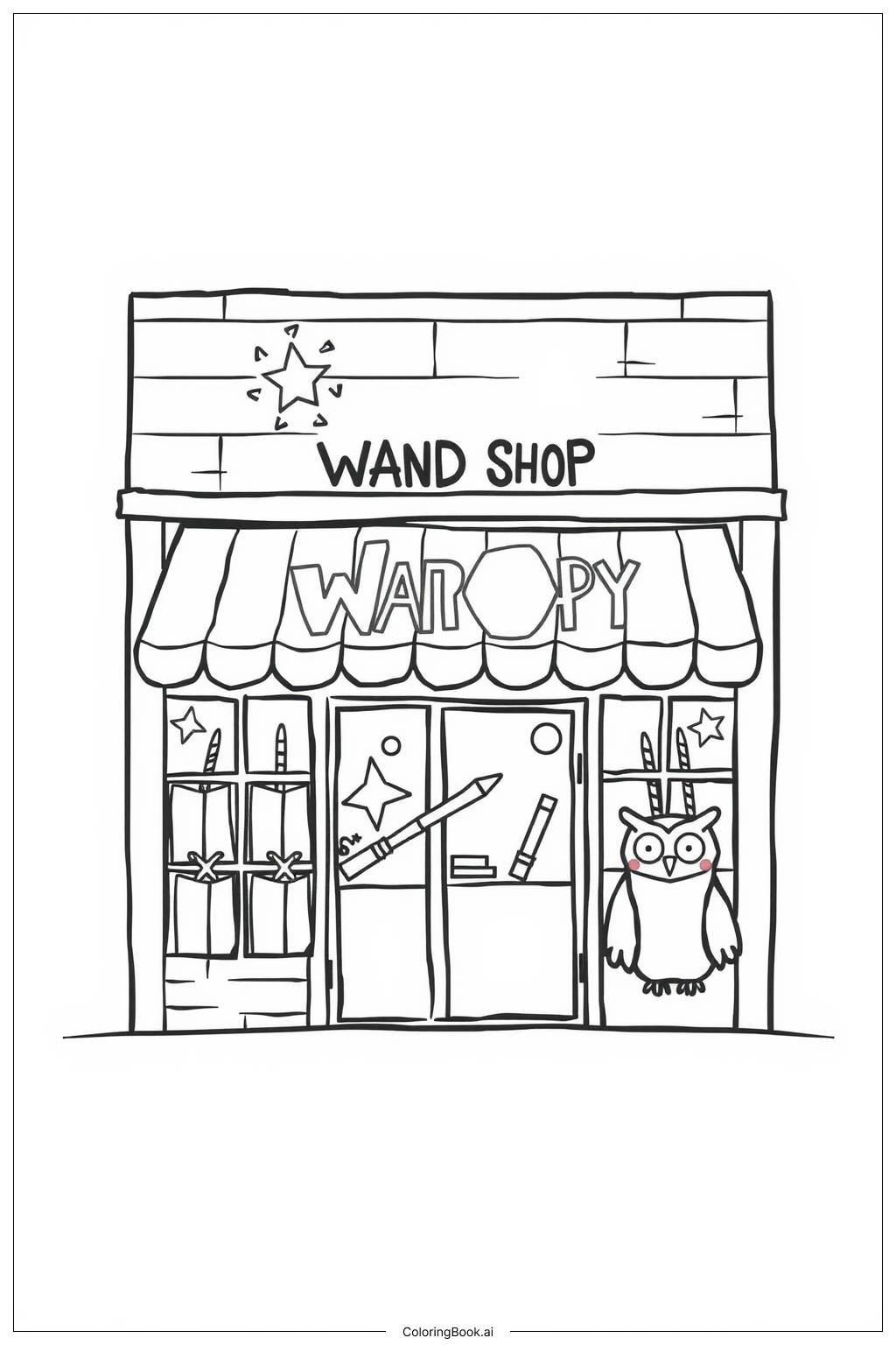  Page de coloriage harry potter diagon alley shopping 