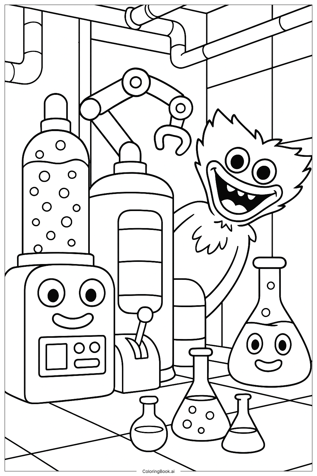  Poppy Playtime Chapter 5 Secret Laboratory Coloring Page 