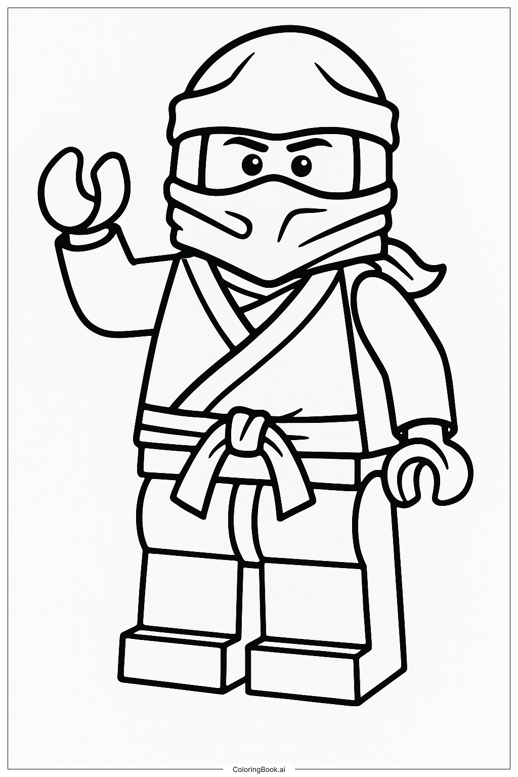 Ninjago Lloyd Waving Hello Ausmalseite 