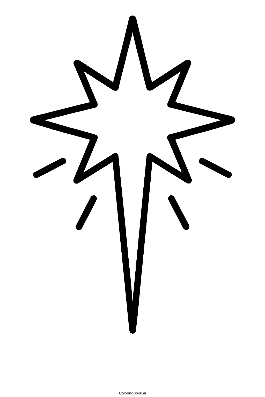  Simple Nativity Star Ausmalseite 