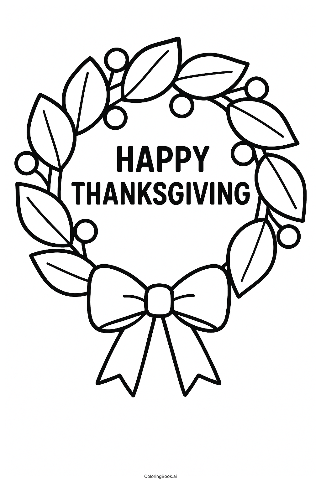  추수감사절 색칠공부 페이지 