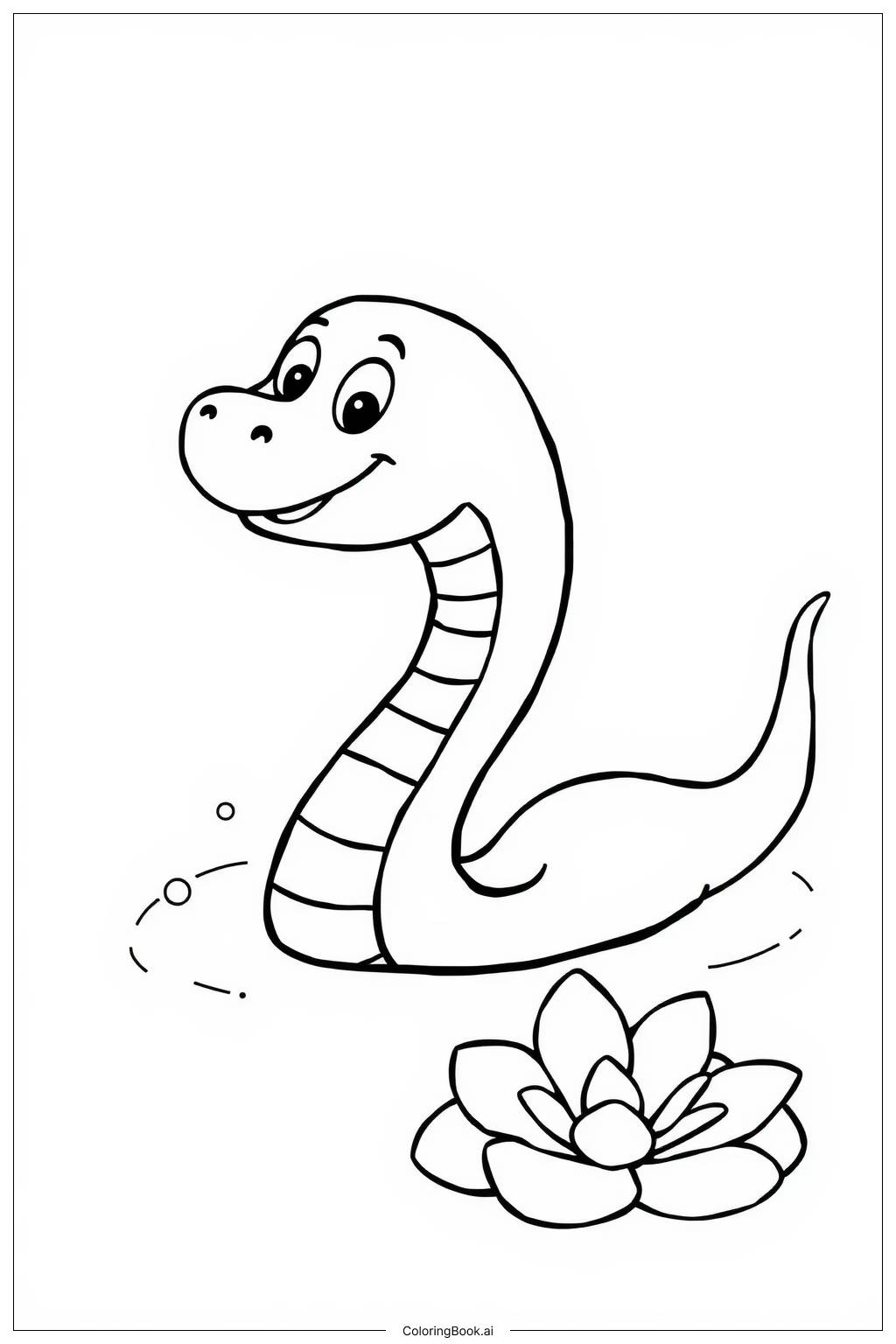  Page de coloriage Lac du Serpent d'Eau 