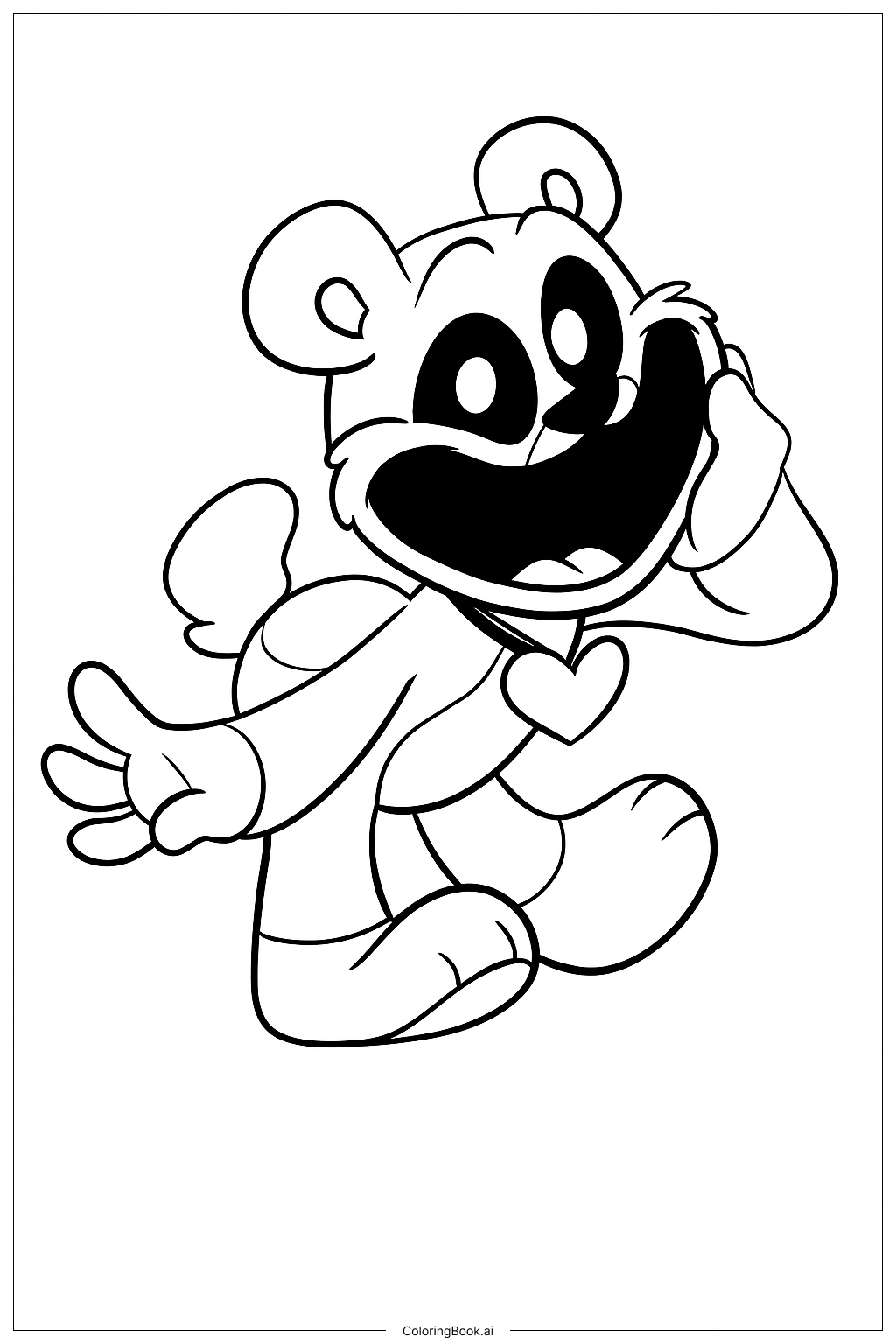 Page de coloriage Bobby bearhug