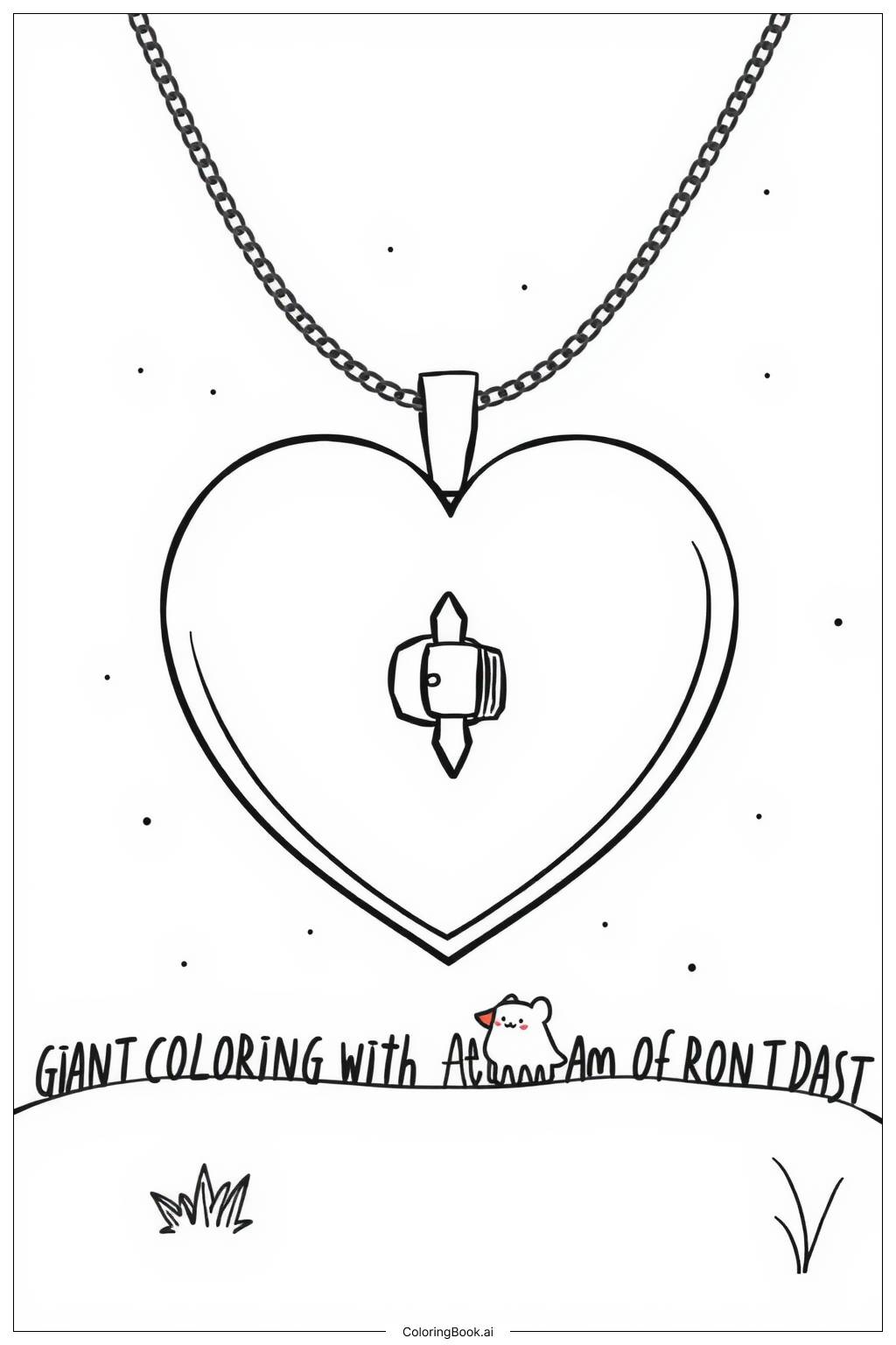  Heart Locket Opening Moment Coloring Page 