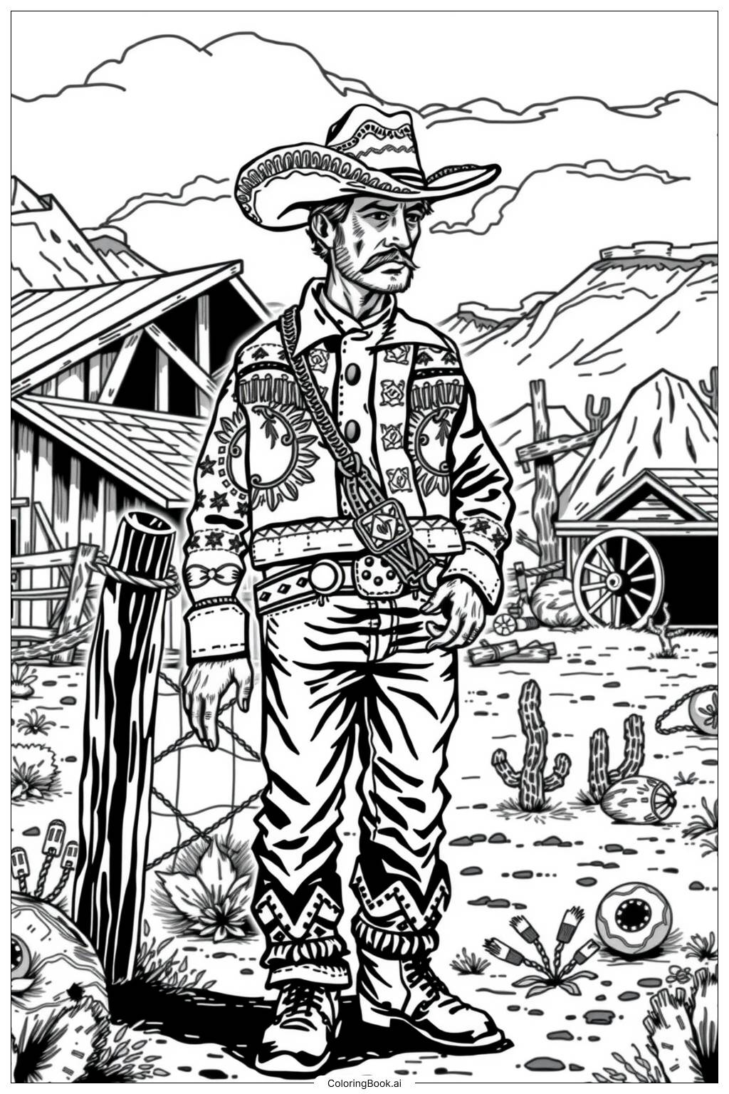 Punchy Western Coloring Pages Punchy Western Coloring Pages