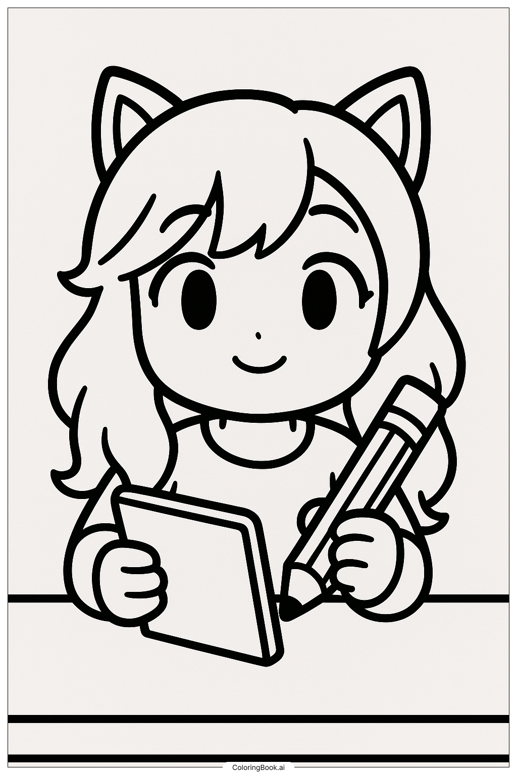  Aphmau Drawing In A Notebook Coloring Page 