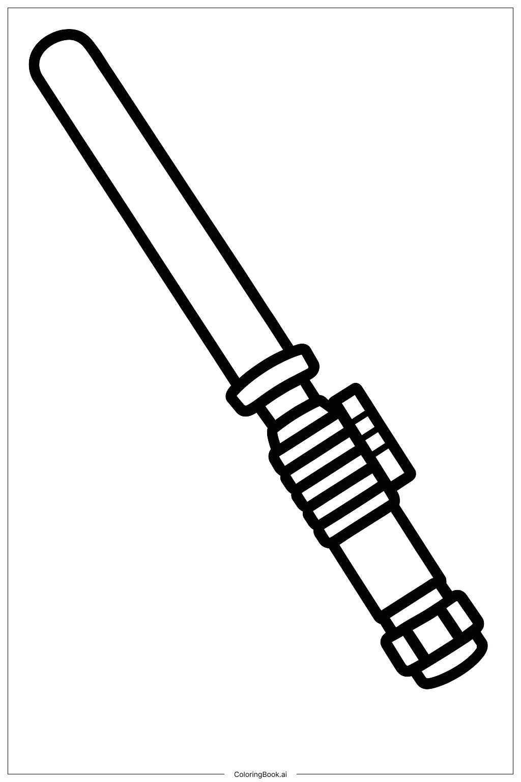  Page de coloriage Sabre laser de Luke Skywalker de Star Wars 
