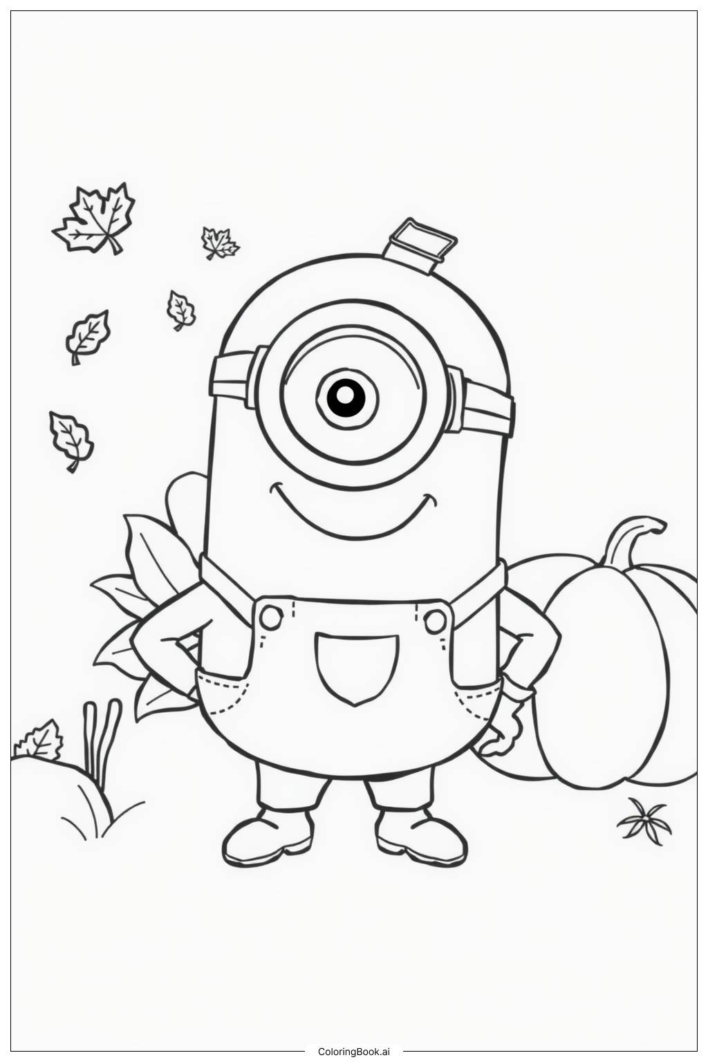  minion dressed as a turkey for thanksgiving Coloring Page 