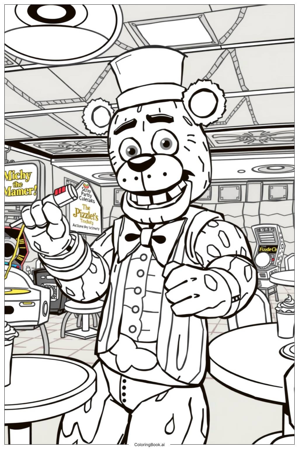  five nights at freddy mystery of the missing children-2 Coloring Page 