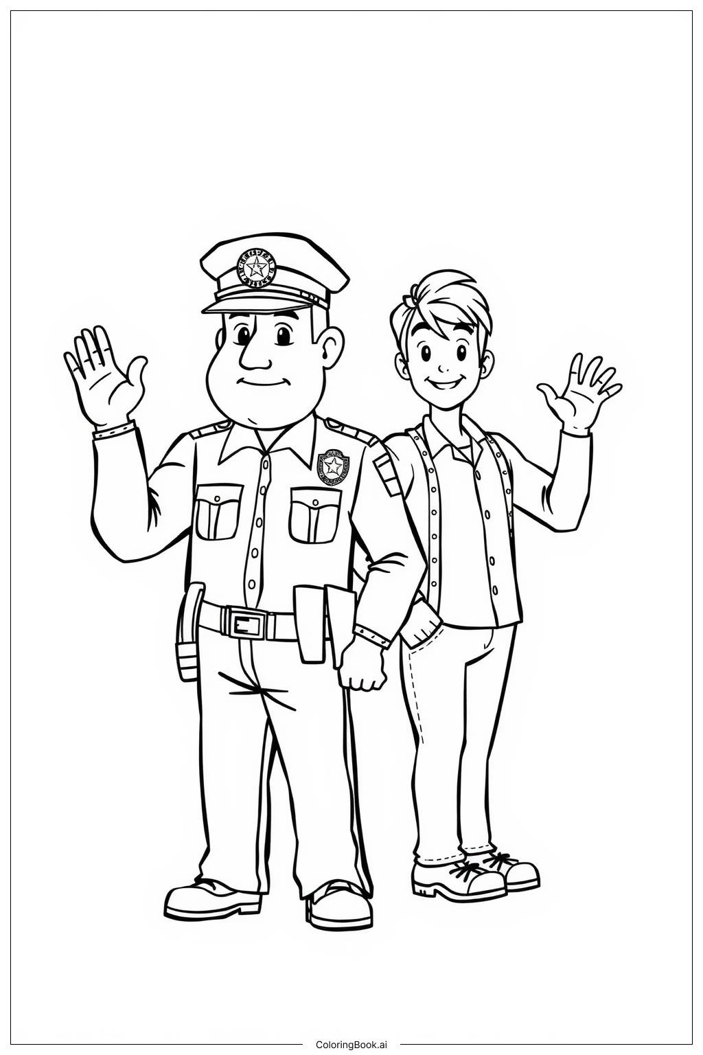  Police Response to a Big Event Coloring Page 