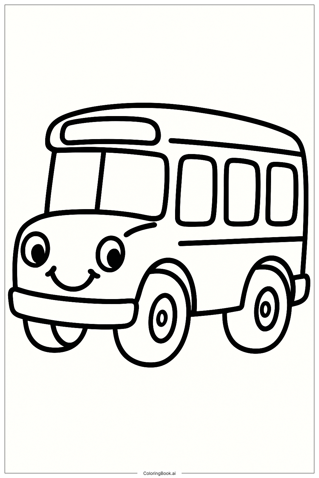  Page de coloriage Premier Jour de Bus Scolaire 