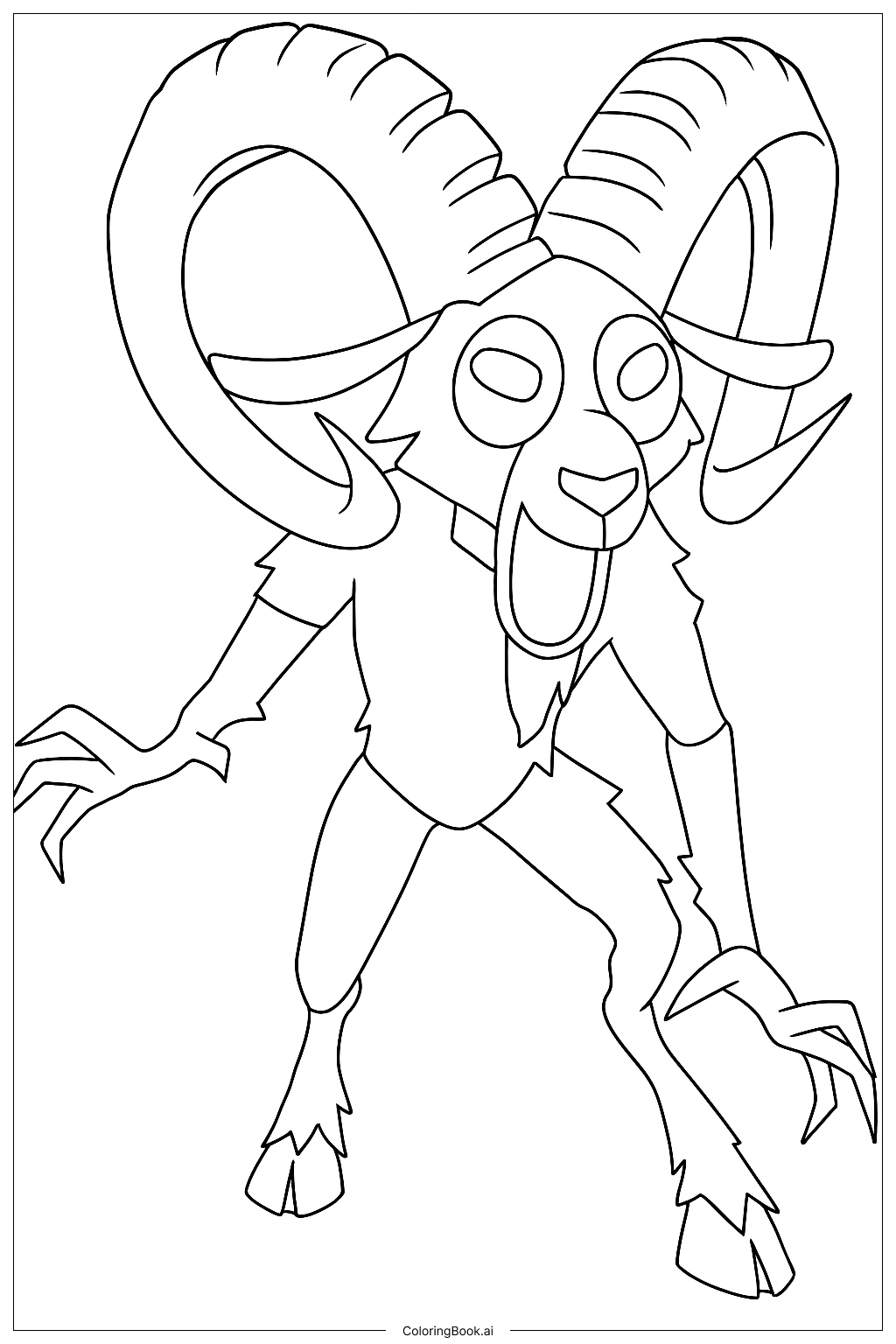Page de coloriage Le Bélier