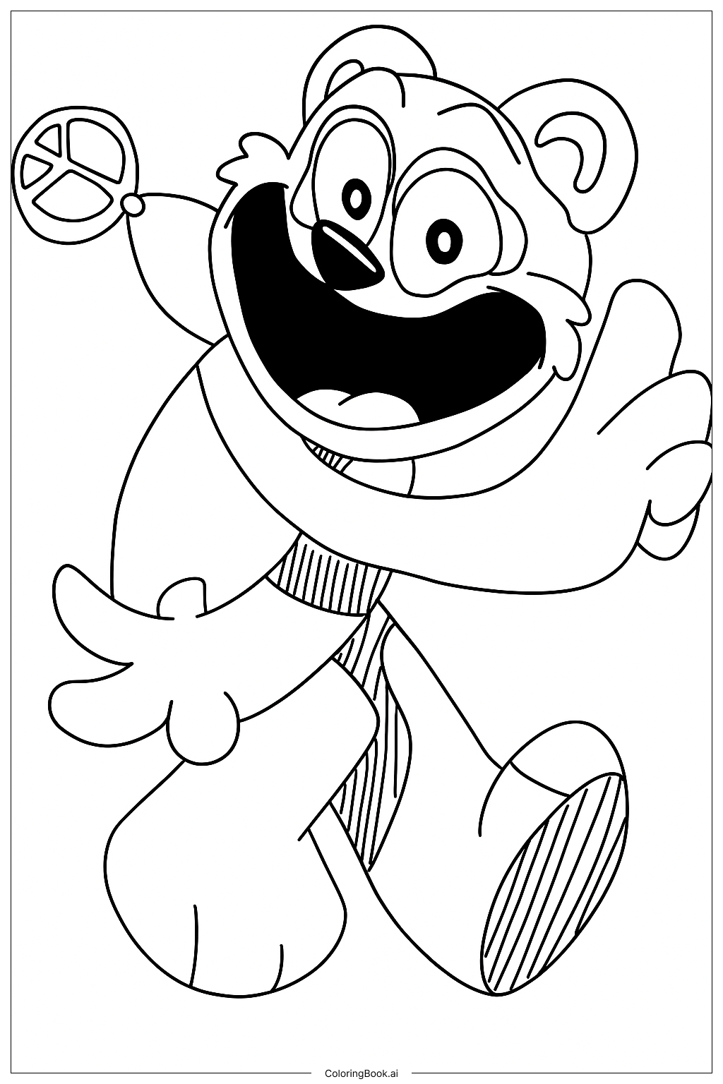 Página para colorir de Cubba PandaPeace